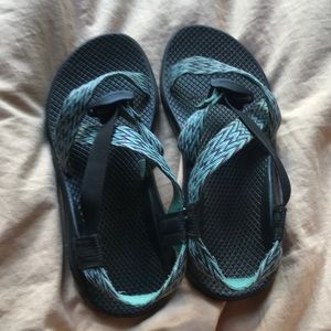 Women’s blue chacos
